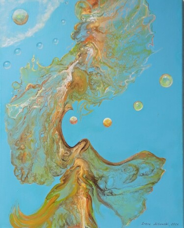 Malerei mit dem Titel "Herbsttanz" von Irene Mitawski, Original-Kunstwerk, Acryl