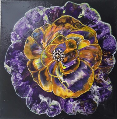 Картина под названием "Abstrakte Blume 3" - Irene Mitawski, Подлинное произведение искусства, Акрил
