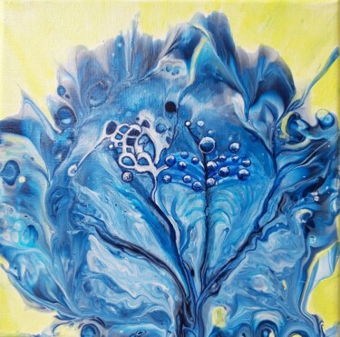 Peinture intitulée "Blauer Baum" par Irene Mitawski, Œuvre d'art originale, Acrylique Monté sur Châssis en bois