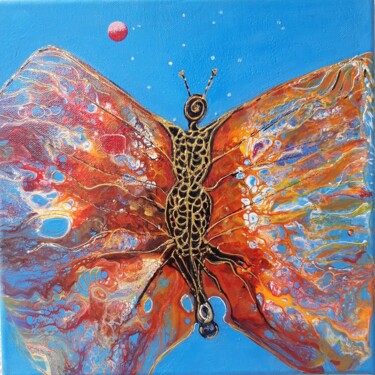 Malerei mit dem Titel "Schmetterling" von Irene Mitawski, Original-Kunstwerk, Acryl