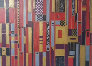 Malerei mit dem Titel "Abstrakt 22" von Irene Mitawski, Original-Kunstwerk, Acryl Auf Keilrahmen aus Holz montiert