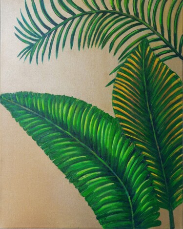 Malerei mit dem Titel "Regenwald" von Irene Mitawski, Original-Kunstwerk, Acryl Auf Keilrahmen aus Holz montiert