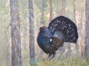 Drawing titled "Capercaillie" by Irene_art, Original Artwork, Pastel