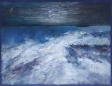 Drawing titled "Evening sea" by Irene_art, Original Artwork, Pastel