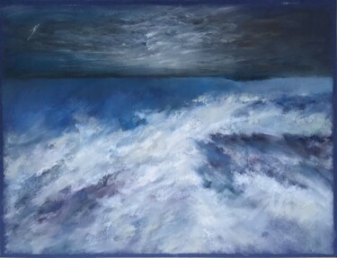 Dessin intitulée "Evening sea" par Irene_art, Œuvre d'art originale, Pastel