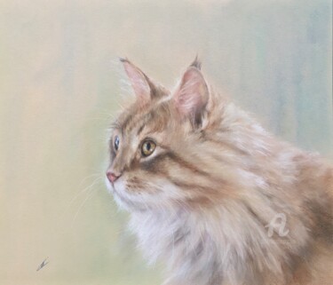 Drawing titled "I'm so handsome!" by Irene_art, Original Artwork, Pastel