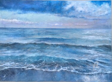 Dibujo titulada "Sea motif" por Irene_art, Obra de arte original, Pastel