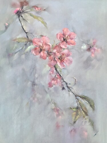 Zeichnungen mit dem Titel "Spring flowers" von Irene_art, Original-Kunstwerk, Pastell