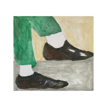 Painting titled "The Shoes" by Irfan Ajvazi, Original Artwork, Acrylic