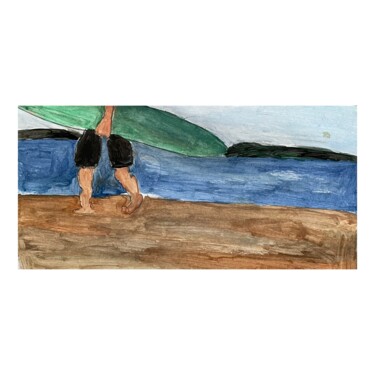 Painting titled "The Waves" by Irfan Ajvazi, Original Artwork, Acrylic