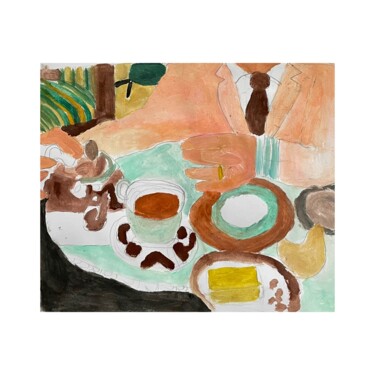 Pittura intitolato "Breakfast" da Irfan Ajvazi, Opera d'arte originale, Acrilico
