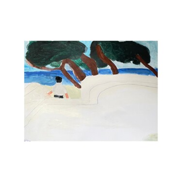 Pittura intitolato "seascape" da Irfan Ajvazi, Opera d'arte originale, Acrilico
