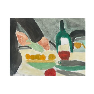 Peinture intitulée "Breakfast Paintings" par Irfan Ajvazi, Œuvre d'art originale, Acrylique