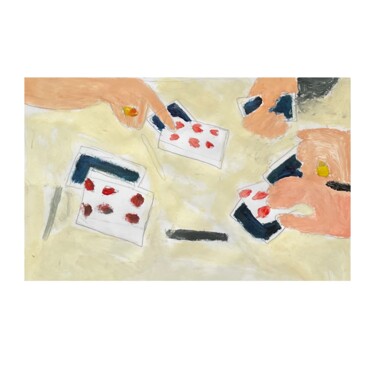 Malerei mit dem Titel "Game" von Irfan Ajvazi, Original-Kunstwerk, Acryl