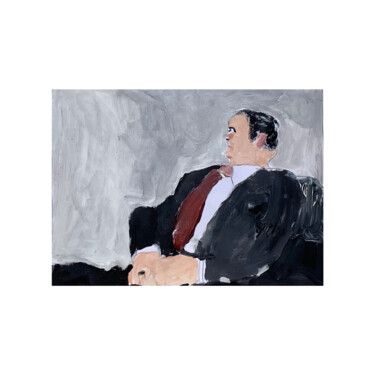 Peinture intitulée "The Chairman" par Irfan Ajvazi, Œuvre d'art originale, Acrylique