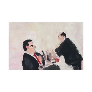 Malerei mit dem Titel "The Conversation" von Irfan Ajvazi, Original-Kunstwerk, Acryl