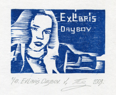 Painting titled "Exlibris Daybov" by Andrey Titovets, Original Artwork