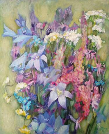 Pittura intitolato "Wildflowers" da Iriia Belogorskaya, Opera d'arte originale, Acrilico