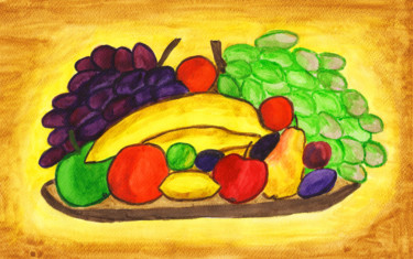 Pittura intitolato "Fruits" da Irina Afonskaya, Opera d'arte originale, Acquarello