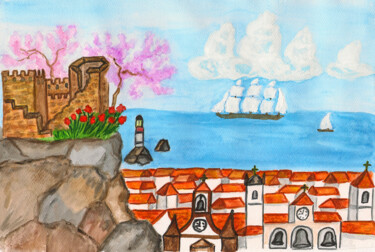 绘画 标题为“Portugal 2” 由Irina Afonskaya, 原创艺术品, 水彩