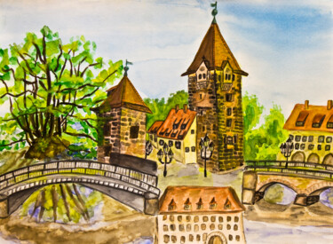 绘画 标题为“Nuremberg 16” 由Irina Afonskaya, 原创艺术品, 水彩