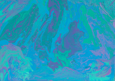 Картина под названием "Spring 7 blue, pink…" - Irina Afonskaya, Подлинное произведение искусства, Акрил Установлен на Деревя…