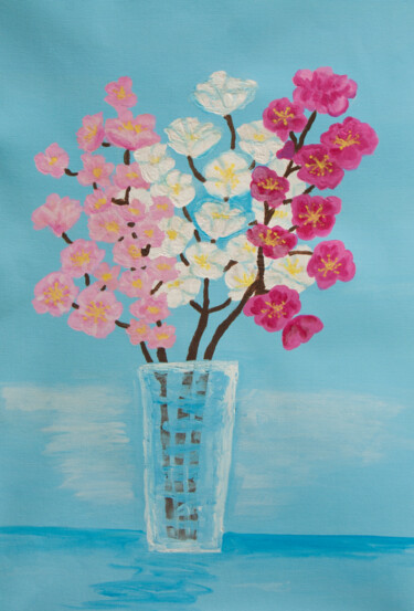 Malerei mit dem Titel "Spring flowers" von Irina Afonskaya, Original-Kunstwerk, Acryl