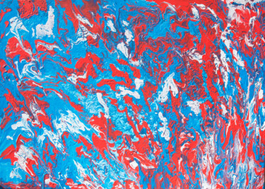 Pittura intitolato "Abstract fluid art…" da Irina Afonskaya, Opera d'arte originale, Acrilico Montato su Telaio per barella…