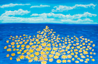 Pintura titulada "Golden spots of sun…" por Irina Afonskaya, Obra de arte original, Acrílico