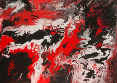 Pittura intitolato "Abstract fluid art…" da Irina Afonskaya, Opera d'arte originale, Acrilico Montato su Telaio per barella…