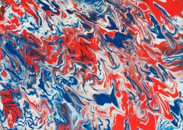 Картина под названием "Abstract fluid art…" - Irina Afonskaya, Подлинное произведение искусства, Акрил Установлен на Деревян…