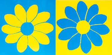 제목이 "Two flowers in ligh…"인 미술작품 Irina Afonskaya로, 원작, 아크릴 나무 들것 프레임에 장착됨