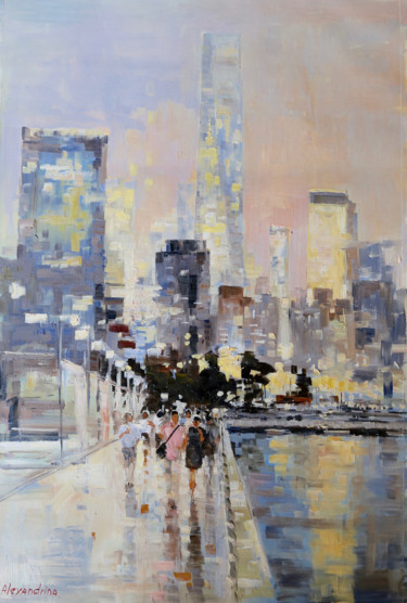 Malerei mit dem Titel "New York" von Irina Alexandrina, Original-Kunstwerk, Öl