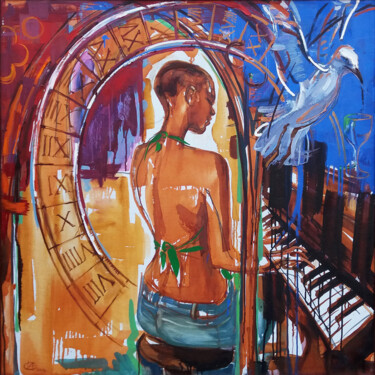 Картина под названием "Венецианский джаз /…" - Irina Andreieva, Подлинное произведение искусства, Масло