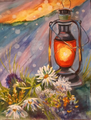 Peinture intitulée "Магия вечернего све…" par Irina Androsova, Œuvre d'art originale, Gouache