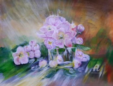 Рисунок под названием "Яблоневый цвет" - Irina Androsova, Подлинное произведение искусства, Акрил