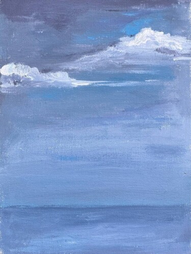 Painting titled "Gray Sea" by Irina Anis, Original Artwork, Acrylic