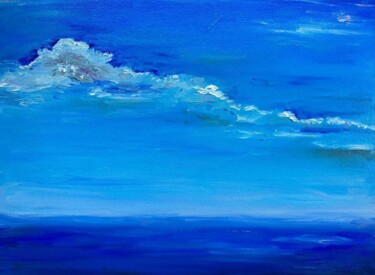 Картина под названием "Blue Blue Sea" - Irina Anis, Подлинное произведение искусства, Масло