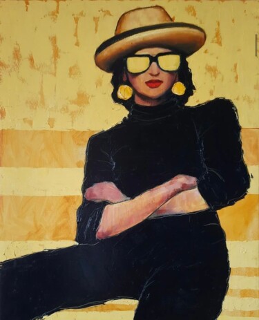 Картина под названием "Sunglasses" - Ирина Багель (Дмитрий С , Лилия К), Подлинное произведение искусства, Масло