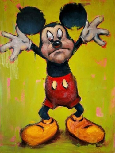 Картина под названием "Mickey Hey" - Ирина Багель (Дмитрий С , Лилия К), Подлинное произведение искусства, Масло