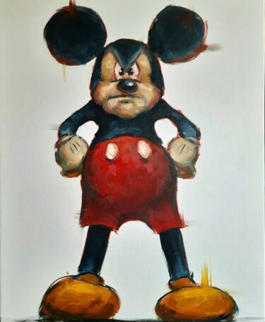 Картина под названием "Kind Mickey" - Ирина Багель (Дмитрий С , Лилия К), Подлинное произведение искусства, Масло