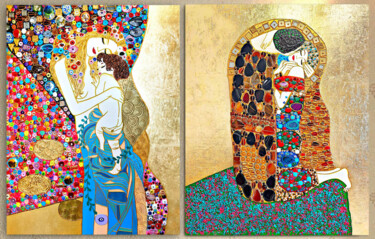 Pittura intitolato "Painting Set of 2 L…" da Irina Bast, Opera d'arte originale, Pietra