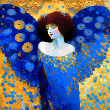 Malarstwo zatytułowany „DREAMING ANGEL - LA…” autorstwa Irina Bast, Oryginalna praca, Olej