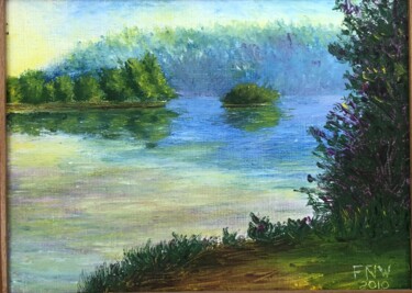 Peinture intitulée "The Danube" par Irina Brazhnikova, Œuvre d'art originale, Huile