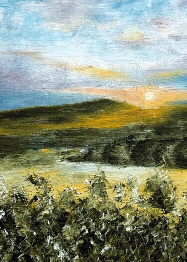 Malarstwo zatytułowany „The Valley” autorstwa Irina Brazhnikova, Oryginalna praca, Olej Zamontowany na Karton
