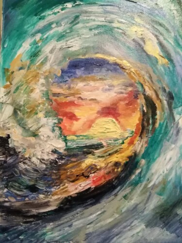 Картина под названием "Волна" - Irina Bublik, Подлинное произведение искусства, Акрил