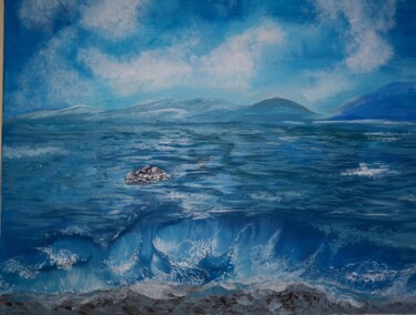 Painting titled "mare, costiera sore…" by Irina Bublik, Original Artwork, Acrylic