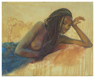 Картина под названием ""Beauté noire 8"" - Irina Condé, Подлинное произведение искусства, Акрил Установлен на Деревянная рам…