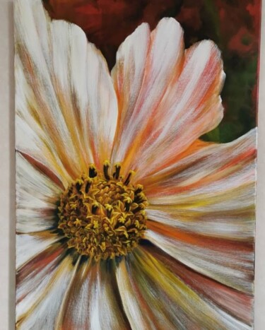 Pintura intitulada "Coeur de fleur, Cos…" por Irina Cote, Obras de arte originais, Óleo