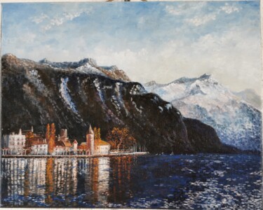 Malerei mit dem Titel "La Tour-de-Peilz, L…" von Irina Cote, Original-Kunstwerk, Öl